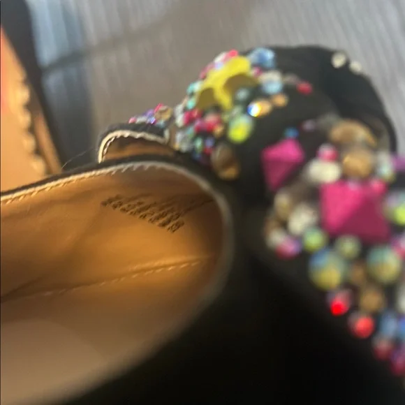 Betsey Johnson Black Embellished Women's Shoes - Picture 7 of 7